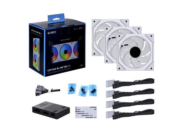 LIAN LI UNI FAN SL INFINITY 120 RGB WHITE 3 PCS PACK ---UF-SLIN120