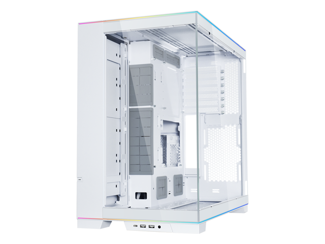 LIAN LI O11 EVO RGB White Aluminum / Steel / Tempered Glass ATX Mid ...