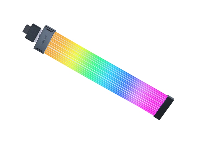 Lian Li Strimer Wireless 16 Pin (PW16-121W) - Addressable RGB Power Extension Cable - 2.4 GHz Wireless Control with 370mm; 14.56 Inch length  - LED Strip - Wireless Controller NOT Included & Required