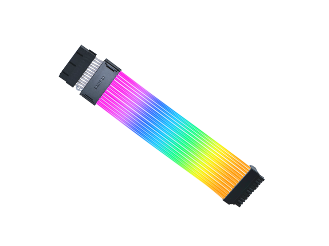 Lian Li Strimer Wireless 24 Pin (PW24-1W) - Addressable RGB Power Extension Cable - 2.4 GHz Wireless Control with 315mm; 12.4 Inch length - Wireless Controller NOT Included & Required