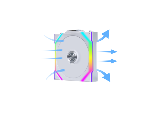 Lian Li UNI Fan SL - Wireless 120 - Single Pack - ARGB Fan  - Controller Not Included - 2.4 GHz Wireless Control - Customizable Lighting Effects - Controller required for use. - White (12SL1W1W)