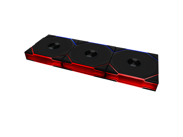 Lian Li UNI Fan TL 120 Wireless - Triple Pack (Reverse Blade) - 2.4 GHz Wireless Controller Included - Infinity Mirror Design - Controller required. - Black (12RTL1W3B)