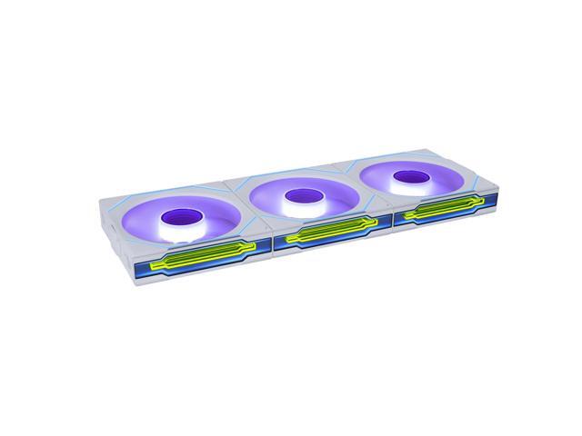 Lian Li UNI Fan SL-Infinity Wireless 120 - Triple Pack - 2.4 GHz Wireless Signal ARGB Fan Control - Double Infinity Mirror Design - Low Noise - Controller Included - White (12SLIN1W3W)