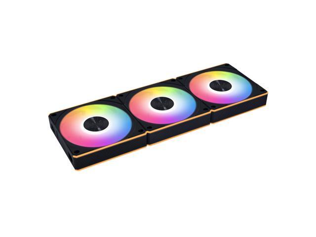Lian Li UNI Fan CL120 ARGB 120mm PWM Fans - Triple Pack - 2.4 GHz Wireless Signal RGB & PC Case Fans Control - Daisy-Chain - Dual Light Zones - FDB - Controller Included & Required - Black (12CL1W3B)
