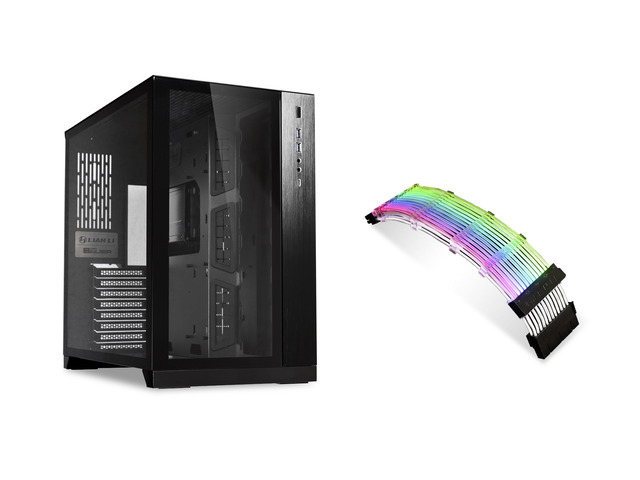 LIAN LI PC-O11 Dynamic black with Strimer 24 PINS Edition Black SECC ...