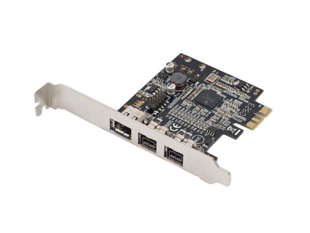 SYBA Low Profile PCI-Express Firewire Card with Two 1394b Ports and One 1394a Port (2B1A), TI Chipset, Extra Regular Bracket SD-PEX30009