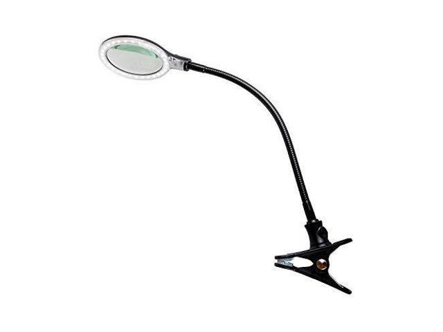 Brightech Lightview Flex Super Bright Led Magnifier Clamp Lamp Energy Saving Gooseneck Desk Table Daylight Light Perfect For