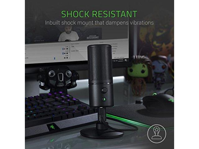 Razer Seiren X Professional Grade High Definition Studio Sound Usb Digital Condenser Microphone Optimized For Streaming Twitch Youtube Built In Shock Mount Newegg Com