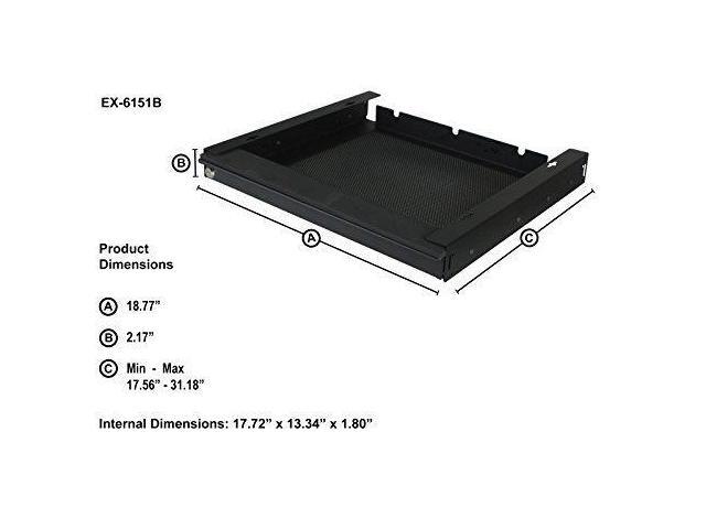 Penn Elcom Ex 6151b 17 Extendable Locking Laptop Security Drawer