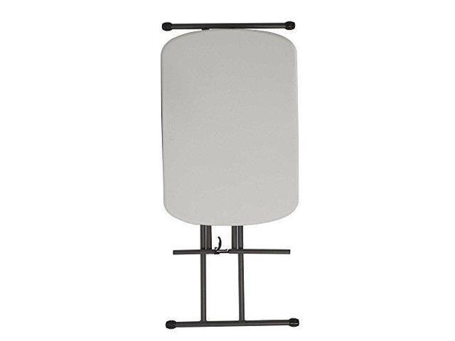 Lifetime 80251 Adjustable Folding Laptop Table Tv Tray 26 Inch White Granite Newegg Com
