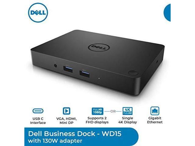 Genuine Dell WD15 Docking Station 130W for XPS 13 9350 / 9360 / 9365 