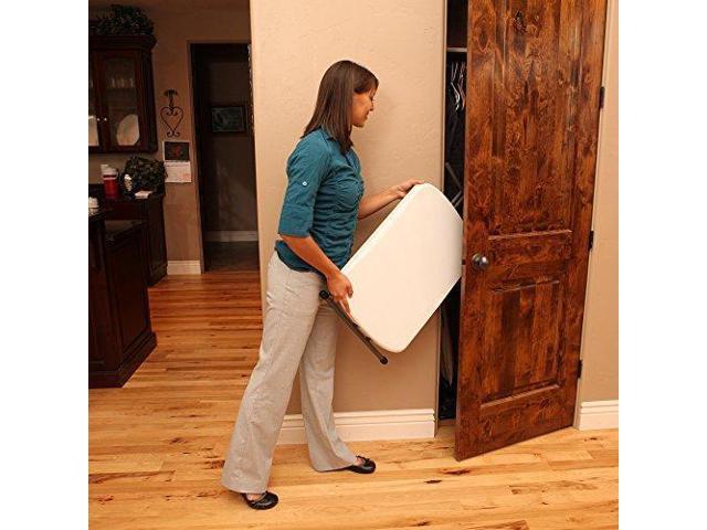 Lifetime 80251 Adjustable Folding Laptop Table Tv Tray 26 Inch White Granite Newegg Com