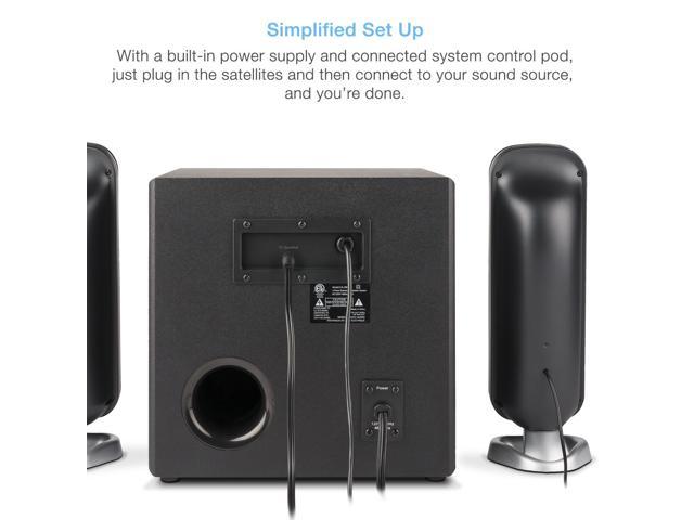 Computer Speakers Cyber Acoustics High Power 2.1 Subwoofer System With 80W For 