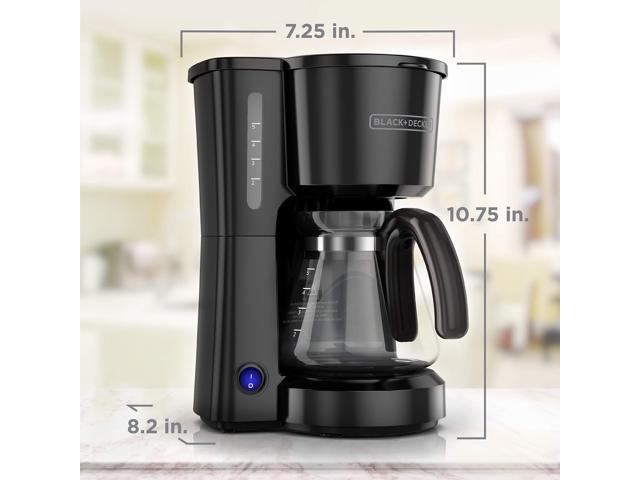 BLACK+DECKER 5-Cup* Coffee Maker, Compact Design, Black, CM0700B 