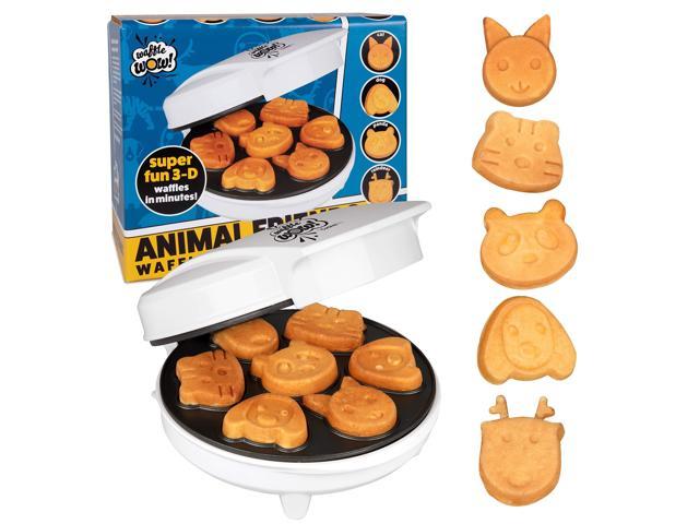 CucinaPro Animal Mini Waffle Maker- Makes 7 Fun, Different Shaped Pancakes - Electric Non-Stick Waffler