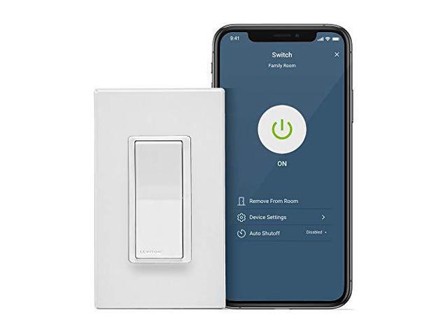 Leviton D215S-1BW Decora Smart Wi-Fi, No Hub Required (2nd Gen) 15A Light Switch