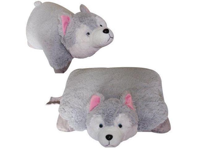 Wolf Pet Cushion Animal Pillow White Large 18 Husky Plush