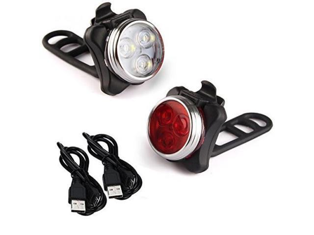 Updated HeadlightTaillight Combinations 2019 Version USB Rechargeable Bike Light