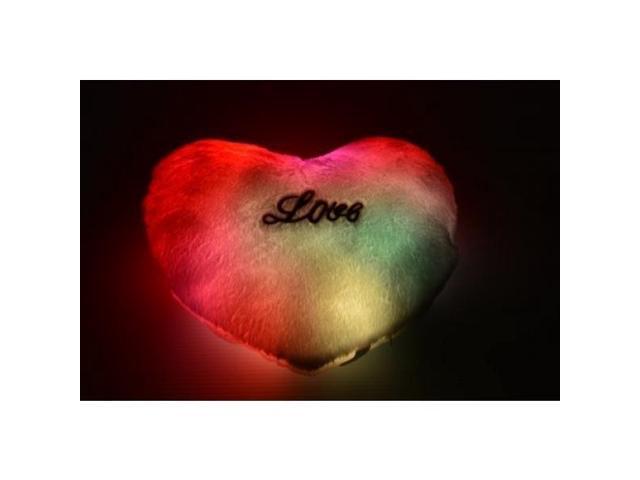 Led Light Up Glow Heart Pillow Extremely Soft Valentines Day