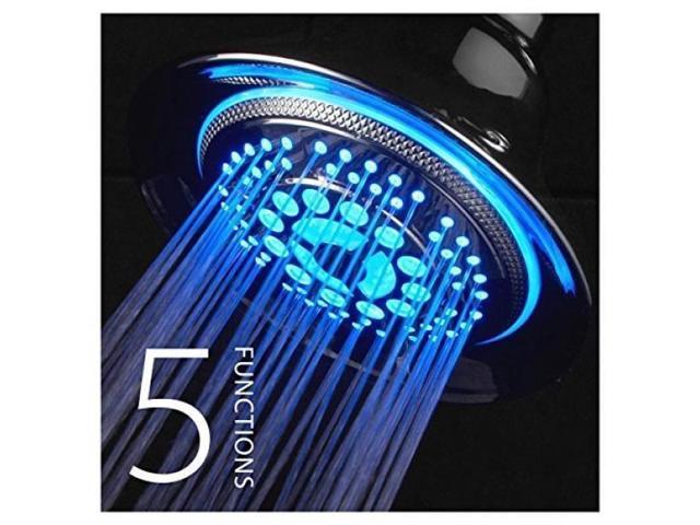 Dreamspa all chrome temperature controlled color changing led shower head Dream Spa Aquafan 12 Inch All Chrome Rainfall Led Shower Head With Color Changing Led Lcd Temperature Display Amazon Com