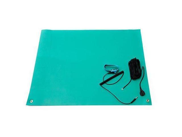 Green Bertech Rubber Esd Soldering Mat Kit With A Wrist Strap And