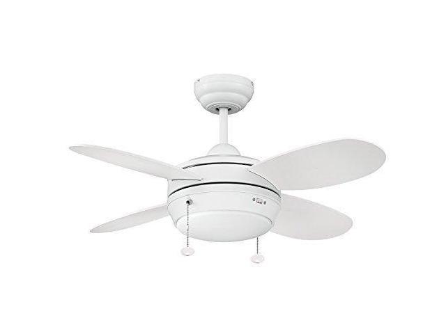 Litex E Mlv36mww4lk1 Maksim Collection 36 Inch Ceiling Fan With Four Matte White Blades And Single Light Kit With Opal Frosted Glass