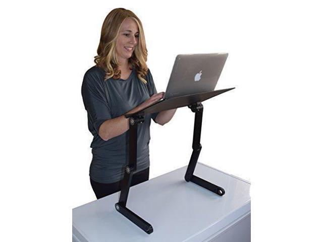 Uncaged Ergonomics Workez Best Laptop Cooling Stand With Mouse Pad Adjule Height Angle Lap Desk For Bed Couch Folding Aluminum Standing