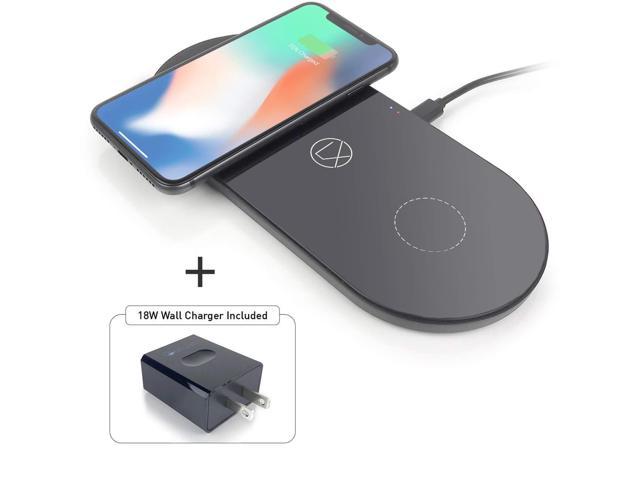 Lxory Dual Wireless Charging Pad Double Qi Fast Charger For Two