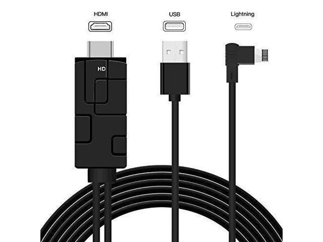 For iPhone X 6 7 8 Plus XR US To HDMI Digital AV TV Cable Adapter Cord White US