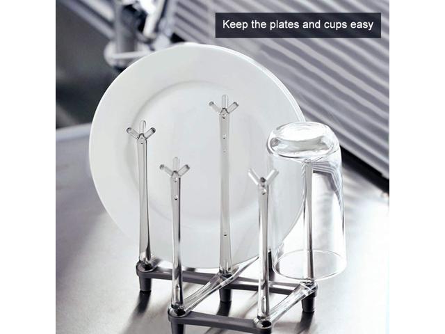 Drinking Glass And Sports Bottle Drainer Stand White Plastic Bag