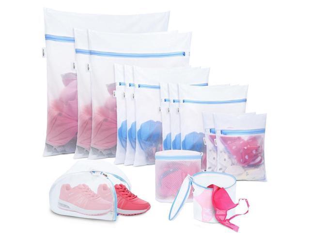 Plusmart Delicate Clothes Wash Bag Mesh Laundry For Delicates Washing Machine Baby Socks Underwear Shoes 14 Pack