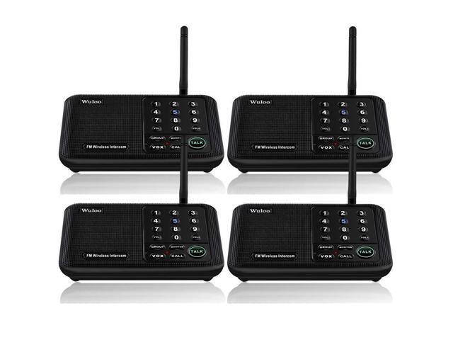 Wuloo Intercoms Wireless For Home 5280 Feet Range 10 Channel 3 Code Intercom System House Business Office Room To
