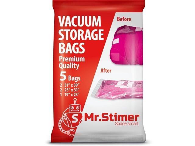 Mr Stimer 5 Vacuum Storage Bags 2 Jumbo 31x39 2 Large 23x31