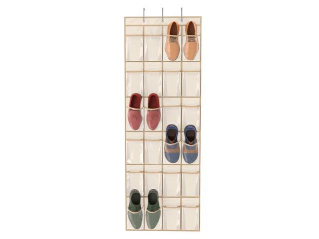 Simplized Clear Over The Door Shoe Organizer 24 Pockets Hanging Shoe Rack Over The Door Hanging Shoe Organizer For Closet Shoes Storage Holder