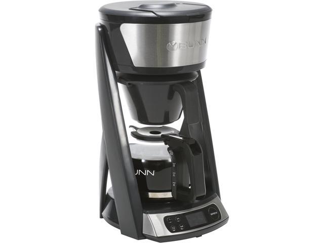 Photo 1 of BUNN - Heat N' Brew 10-Cup Coffee Maker - Silver, Box Packaging Damaged, Moderate Use, Scratches and Scuffs Found on Item, Missing Some Parts, Dirty From Previous Use, water Stains Found on item.
