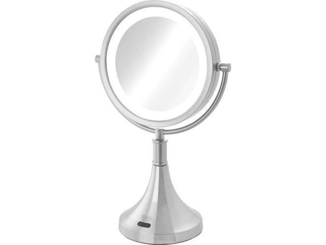 Photo 1 of Sharper Image - LED Lighted Mirror with Motion Sensor - Nickle