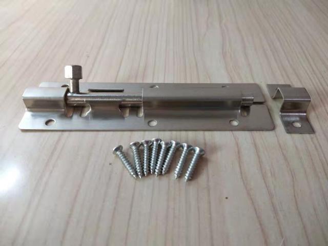 Stainless Steel Security Door Flush Slide Bolt Latch Lock Press