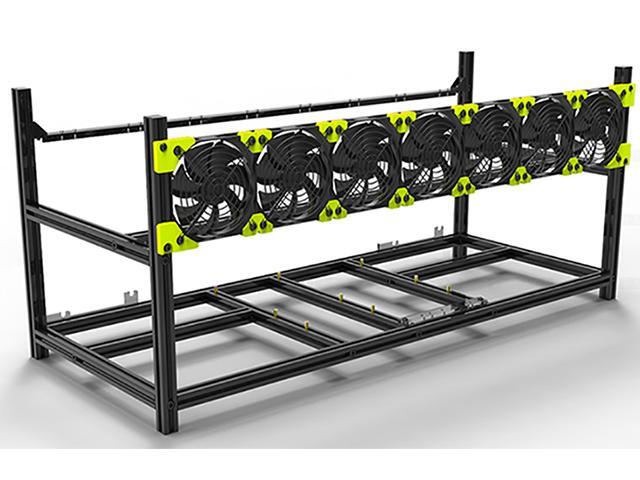 XuanYue 6-8 GPU Mining Case Stackable Mining Rig Open Air Frame Case with Four Fan Mount Frame Only XuanYue 6-8 GPU Mining Case Stackable Mining Rig Open Air Frame Case with Four Fan Mount Frame Only