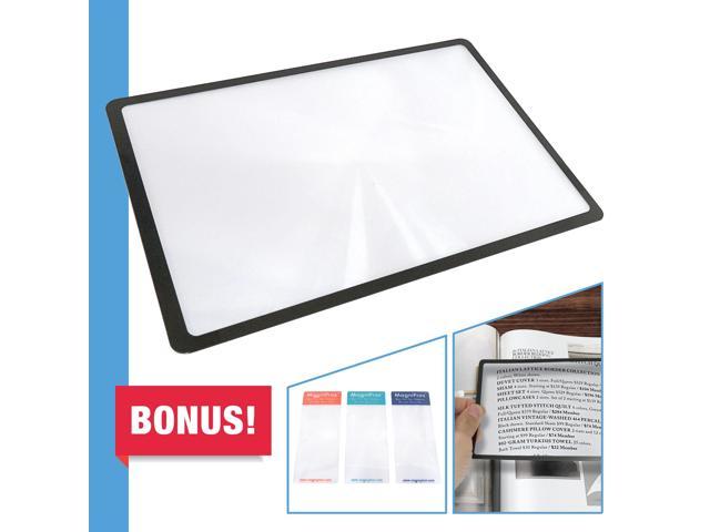 12 Pieces 3X Magnifying Sheet Set Include 6 Page Magnifier Fresnel Lens Page Magnifying Glass 3 Card Magnifiers 3 Bookmark Magnifiers for Reading Small Prints Books Maps
