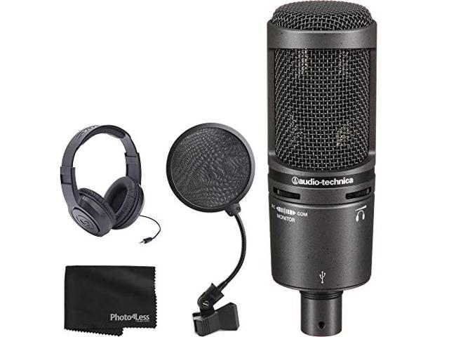 Audio-Technica AT2020USB+ Cardioid Condenser USB Microphone + Pop