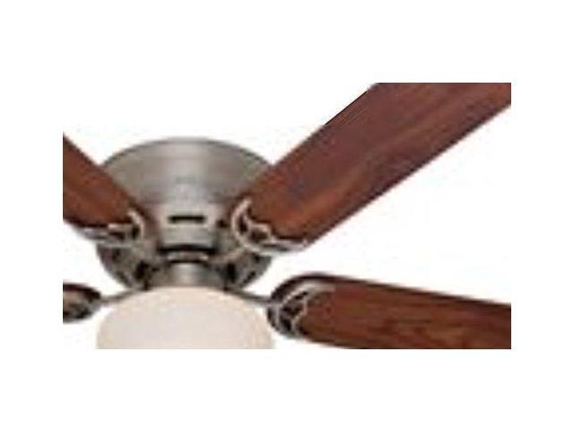 Hunter Fan Company 53074 Low Profile Iii Plus 52 Inch Ceiling Fan With Five Walnut Light Cherry Blades And Light Kit Antique Pewter