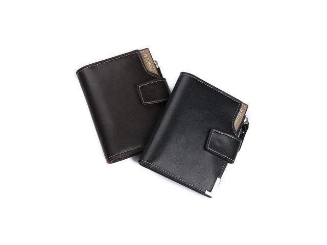 Fashion Men/'s Bifold Leather Wallet Card//ID Holder Billfold Zip Coin Purse New