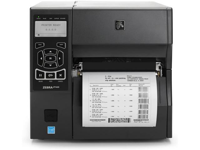 Zebra Zt420 6 Industrial Thermal Transfer Label Printer Lcd 300 Dpi Serial Usb 10100 5805
