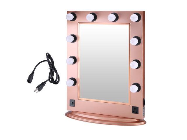 Diy Aluminum Alloy Dressing Tabletop Makeup Mirror With Bright Led Light Bulbs Newegg Com