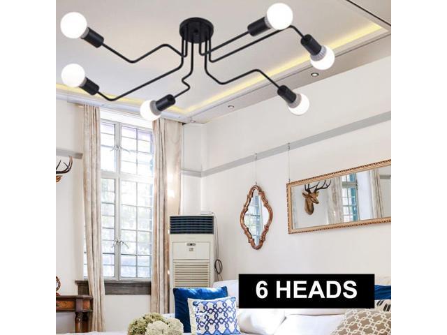 Vintage Pendant Lights Modern Loft Decorative Lamp 4 6 8 Heads Industrial Ceiling Light For Coffee Elbow Chandelier Newegg Com