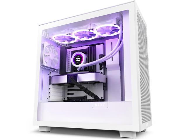 NZXT H7 Flow White - Mid-Tower Airflow PC Gaming Case - Tempered Glass ...