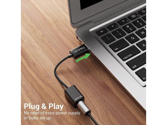 Cubilux USB A SPDIF Input Adapter for PC, USB Optical Line-in