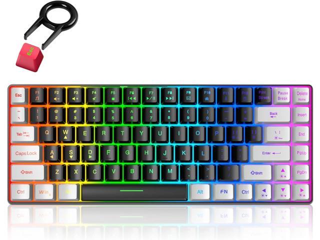 Snpurdiri K84 Wired Gaming Keyboard, 75% RGB Backlit Keyboard, Premium ...