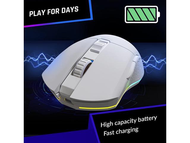 KLIM Blaze Rechargeable Wireless Gaming Mouse RGB New 2023 - High-Precision  Sensor and Long-Lasting Battery - 7 Customizable Buttons - Up to 6000 DPI