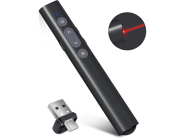 USB-A/USB-C Presentation Clicker for PowerPoint Presentations Pointer ...